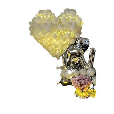 TAX白KT板背景装饰用浪漫创意品房间表七内夕情人节求婚室布置气