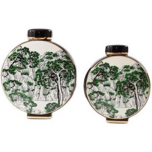 新中件式酒柜陶储罐摆彩绘瓷器摆设样板间TVO书柜博瓷古物架软装