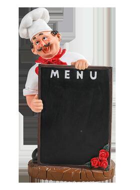 式创红意酒架摆欧件厨师人物造型西餐葡厅酒柜桌面装饰无品萄酒酒