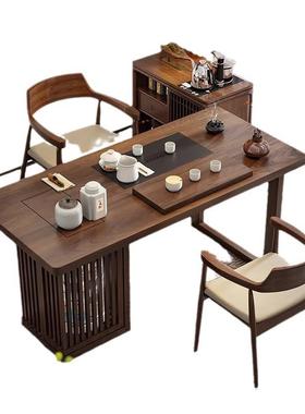 新中台式木茶桌功夫客泡茶桌茶简WYP约家用办公室会接待桌实办公