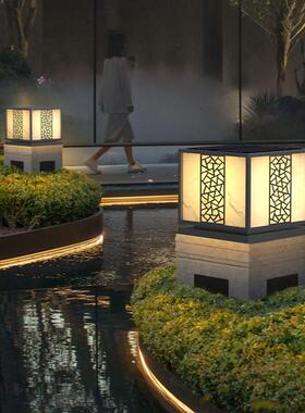 太墙阳能柱头灯院子大G-0610门子门灯户外庭院灯别墅柱灯新中柱式