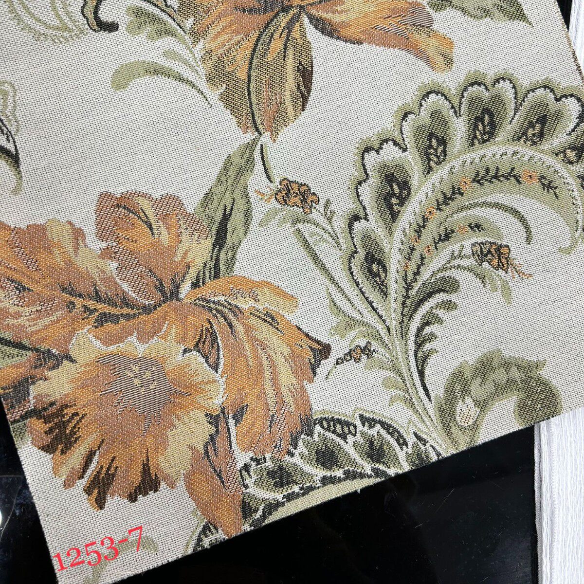 美式乡村提花沙发布料麻质感花布软装面料