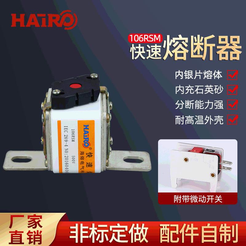 106RSM熔断器方管平板螺栓连接式直流快速熔断器单孔低压熔断