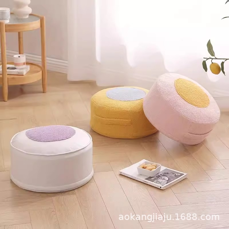 小凳子结实耐用家用板凳可叠放蒲团坐垫方凳客厅创意坐凳布艺矮凳