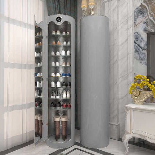 简约旋转鞋柜杀菌除臭鞋架360度多功能带镜子家用门厅柜架大容量