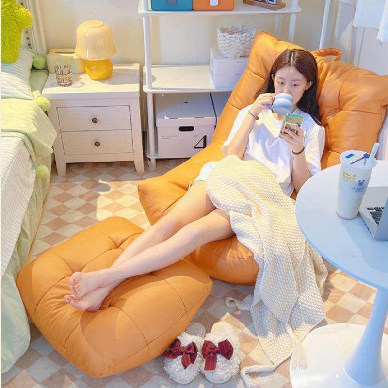 网红懒人沙发可躺可睡豆袋毛毛虫躺椅卧室小沙发阳台休闲单人座椅