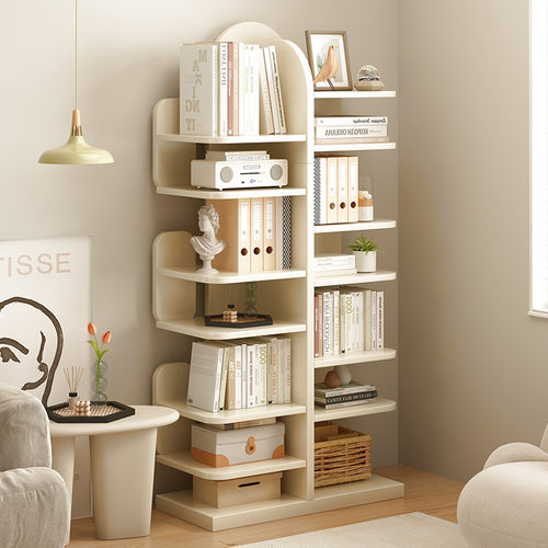 家用书架现代简约展示柜落地收纳柜靠墙置物架简易储物柜多层书柜