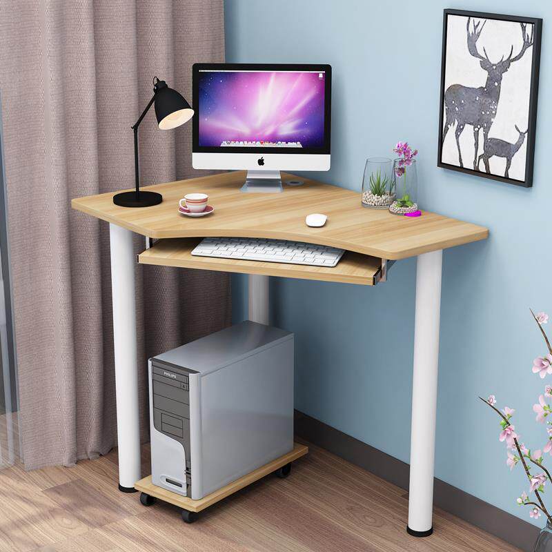 W6家用小户型迷你办公台式电脑桌拐角直角简约三角形墙角转角写字
