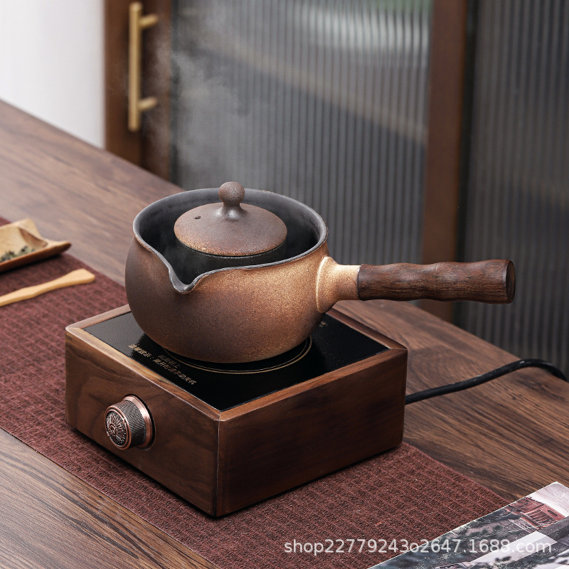 罐罐茶过滤煮茶壶围炉煮茶器套装侧把陶瓷壶电陶炉户外烤茶炉碳炉
