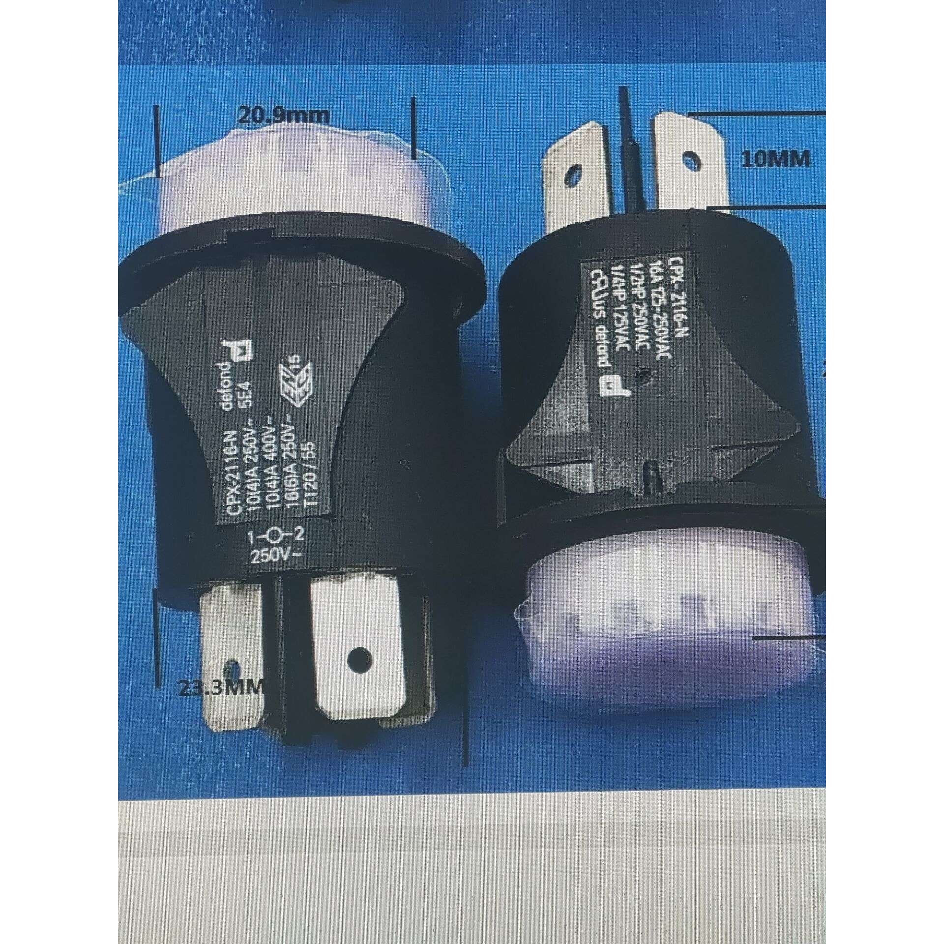 圆形自锁按钮开关带锁带灯CXP-2116-N