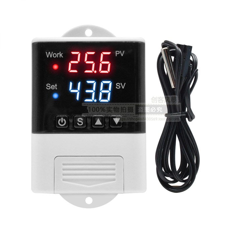 速发智能数字温控器220V微电脑温度控制开关养殖箱孵化机防水探头