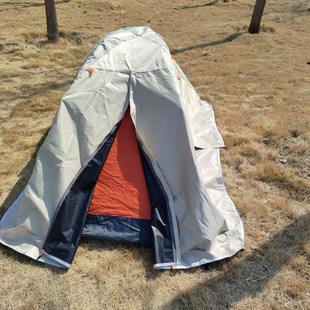 速发线单人帐篷防雨罩通用黑胶雨遮光防晒防紫外双天幕布外套罩子