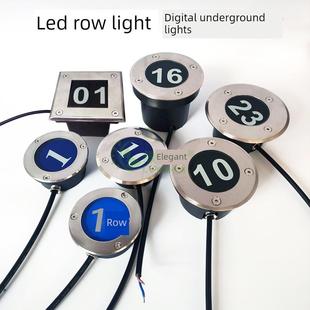 不锈钢嵌入式led数字剧院排号灯 超薄预埋地灯台阶指示踏步排位灯