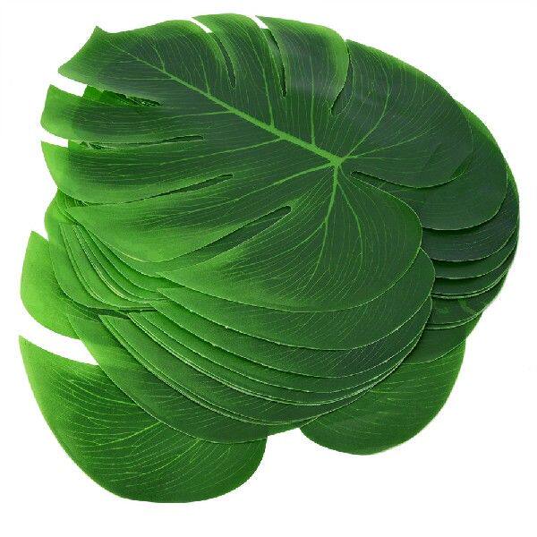 12Pcs Artificial Plant Turtle Back Leaf Green Plant Wall