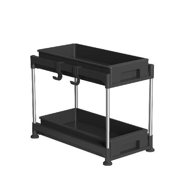 Kitchen Organizer Multifunctional Black Durable Plastic