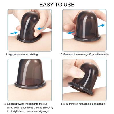 Silicone Vacuum Cupping Massage Jars Anti Cellulite Massage