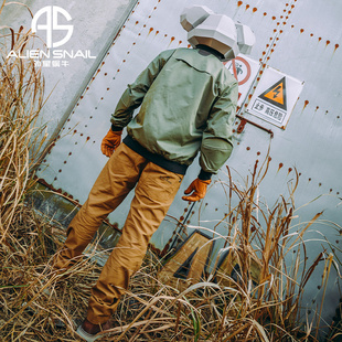 外星蜗牛机车骑行裤自由行者男休闲工作服裤防摔耐磨舒适男裤子