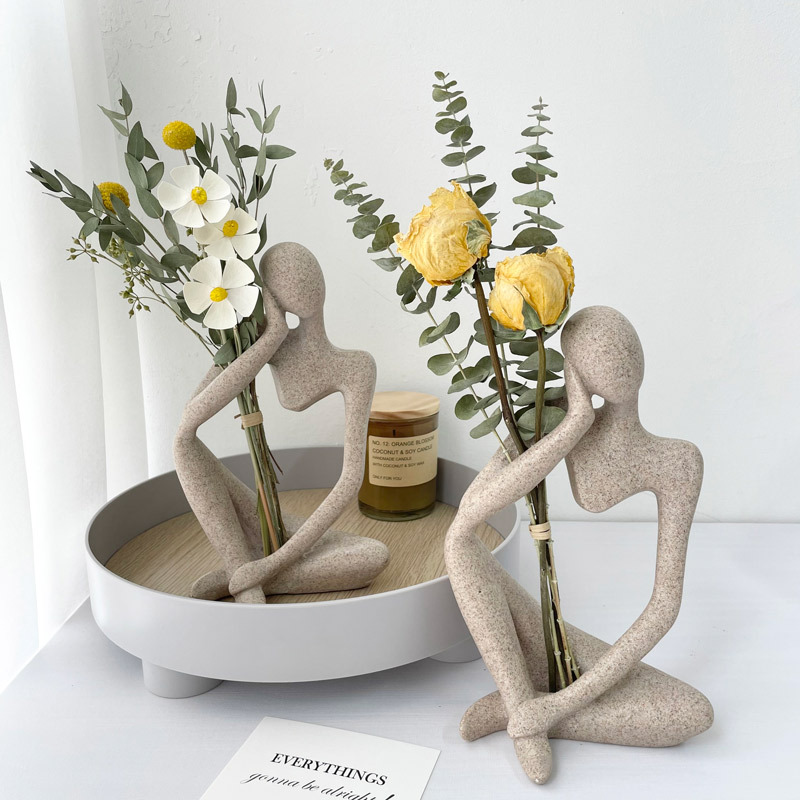 屋内摆设饰品室内客厅玄关干燥花花束摆件北欧软装创意桌面酒柜摆