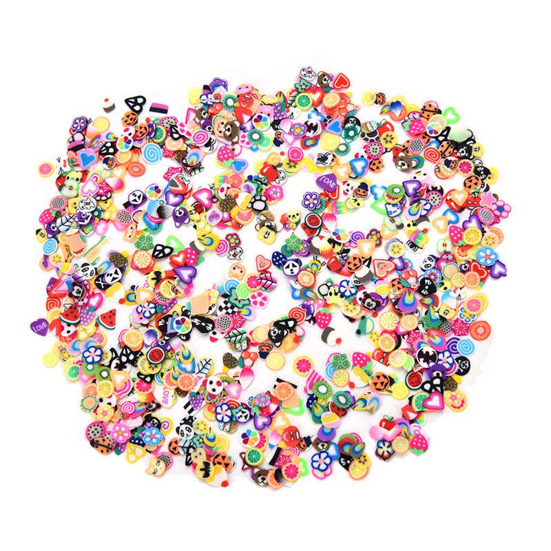 好货1pack Nail Art 3D Fruit Flowers Feather Design Tiny Slic图片