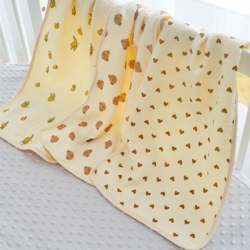 婴儿用的沙布毛巾新生平枕宝宝四层纯棉纱布云片枕巾柔软吸水防吐