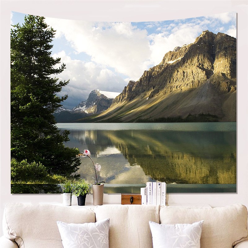 Mountains Landscape Forests Tapestry Wall Hanging