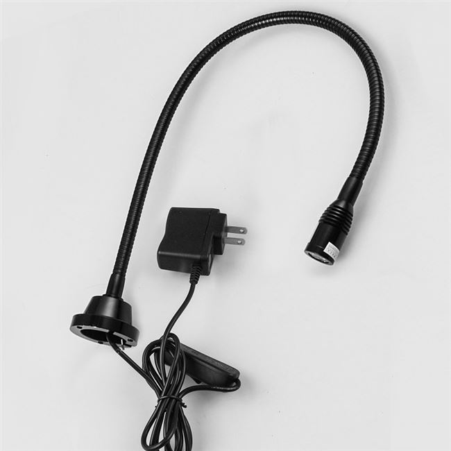 小灯头工作灯桌面小型机床灯具设备鹅颈灯J24v220v软管灯白光