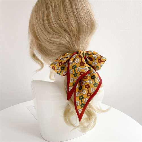 好货2021 Women Silk Satin Hair Band Scarf Skinny Neck Tie Fa