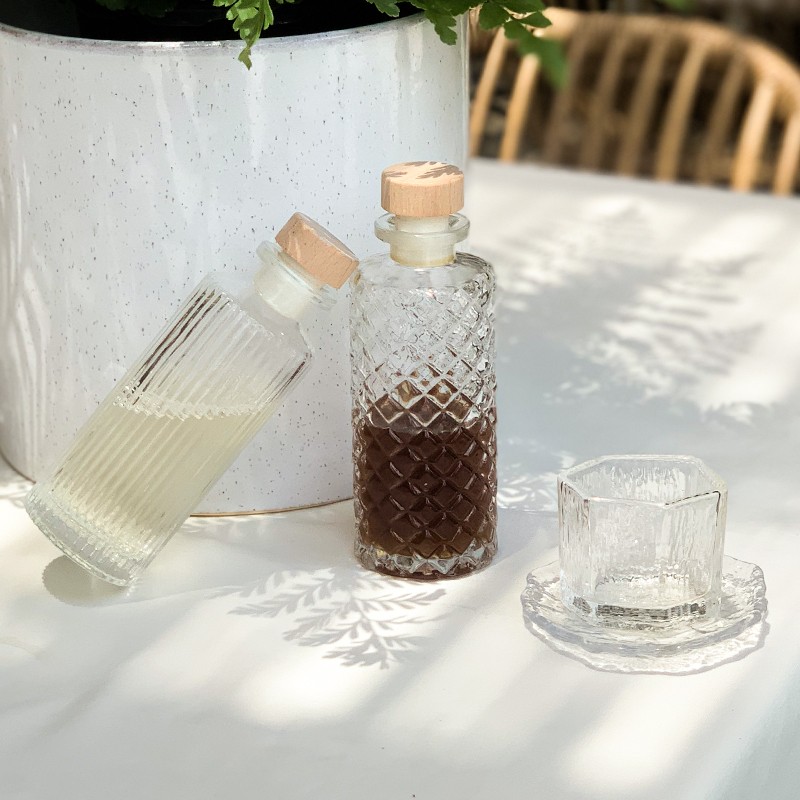 新品冰川磨砂感杯垫茶托茶杯隔热垫杯托水果碟小菜甜品碟玻璃酱料