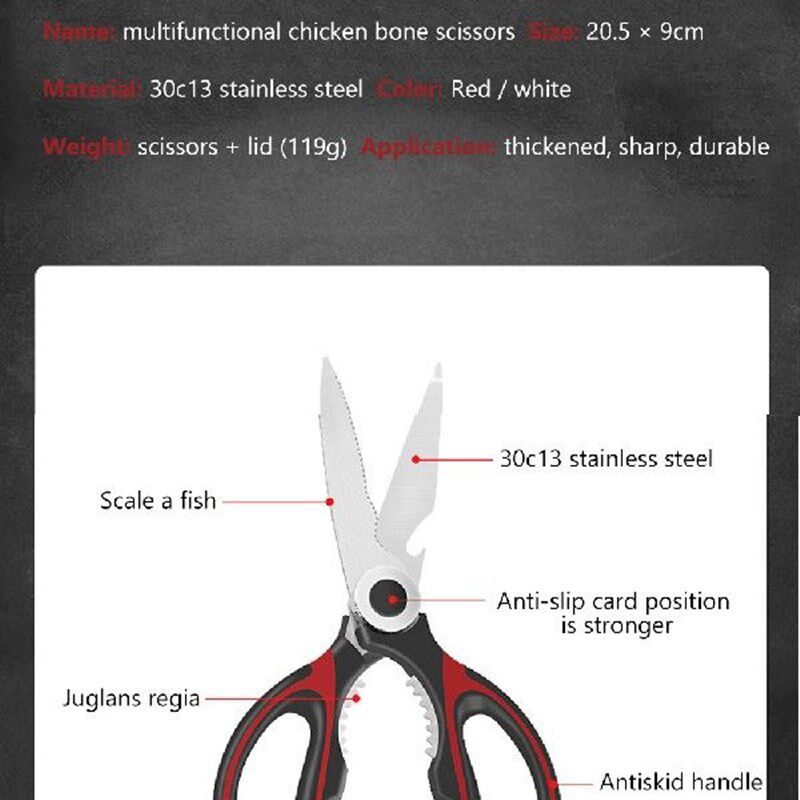 Multifunctional Kitchen Scissors Cutting Knife Plate