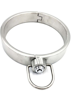 Heavy Stainless Steel Press Lock Neck Collar Restraints Slav