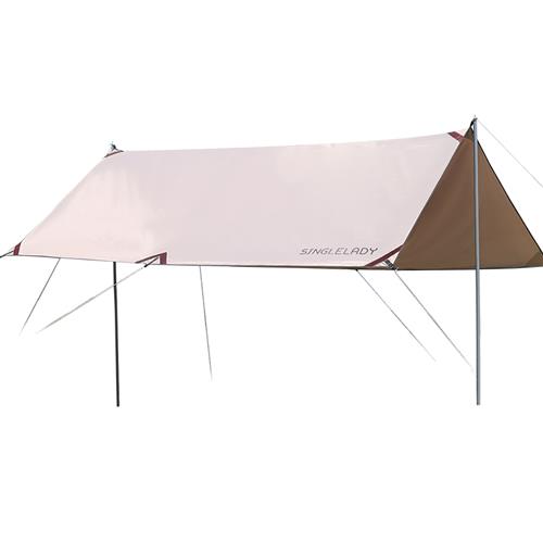 新款天幕帐篷户外可携式凃银六角大型幕布露营遮棚野营超轻凉棚