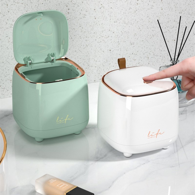 桌上垃圾桶按压式客厅轻奢车载家用桌面垃圾桶餐桌垃圾桶茶几桌子