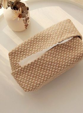 Car Japanese-Style Jute Tissue Case Napkin Holder for Living
