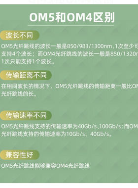 胜为(shengwei)工程电信级万兆光纤跳线LC-LC网线多模双芯OM5网络