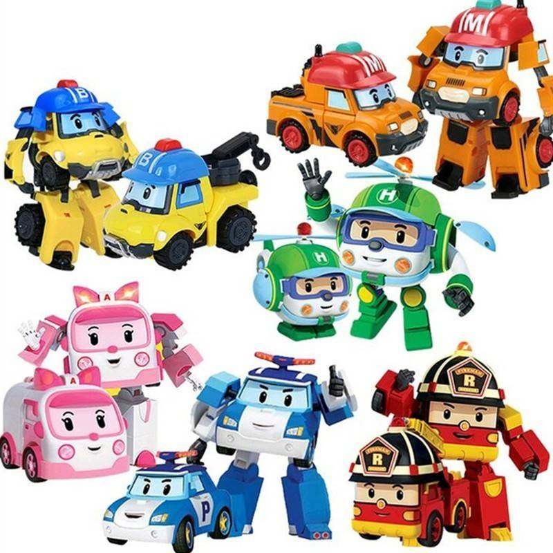 Acion Figure 6 Styles Robocar Korea Robot Car Transformation
