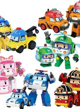 Acion Figure 6 Styles Robocar Korea Robot Car Transformation
