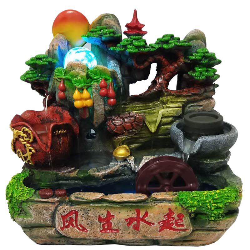自然奇石假山流水喷泉摆件循环山水景观客厅盆景家居装饰工艺礼品