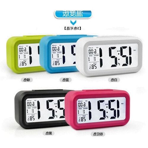 digital alarm led clock闹钟snooze control Mbacklight calenda