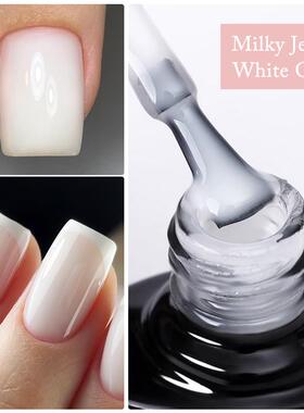 UR SUGAR 7ml Glass Bottle Milky Jelly White Gel Nail Polish