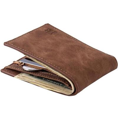 Men Wallet Shomrt Bifold PU Leather Men Purses Fashion