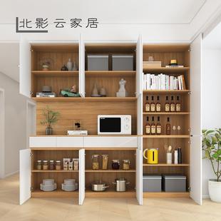 IL小户型餐边柜定制现代简约靠墙一体柜储物柜餐厅客厅餐桌嵌入