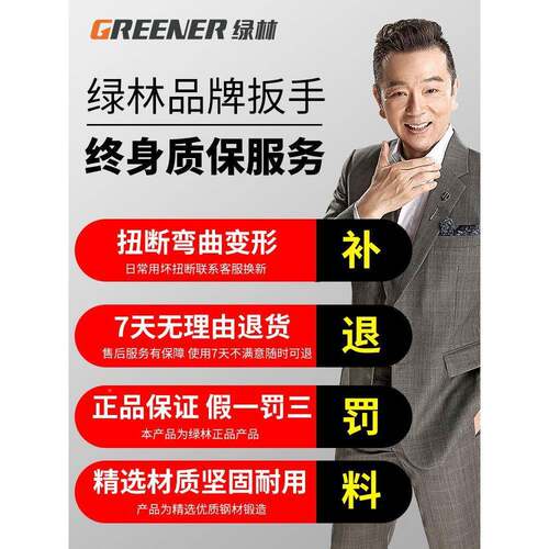 绿林梅花扳手工具套装大4全开呆两轮用扳手10板子548131棘口扳手