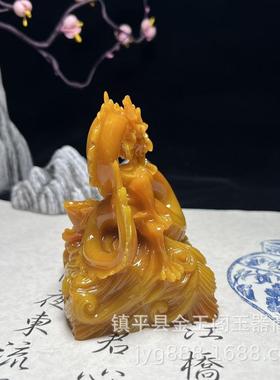 仿古寿山龙印玉玺30506摆件树脂玉仿黄石龙祥云印玺书藏法字画书