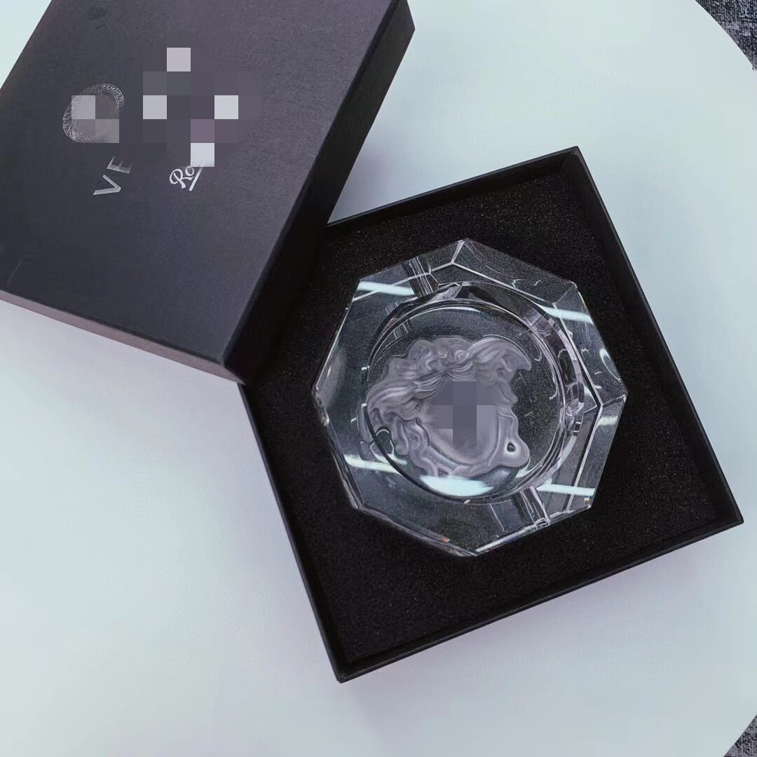 欧式水晶玻璃美杜莎烟灰缸