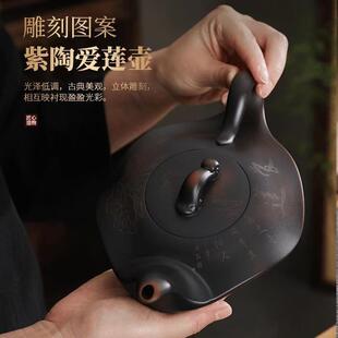 大量紫砂茶壶Fioytp 云南莲建水紫陶中壶容泡茶壶爱壶纯手工家用式