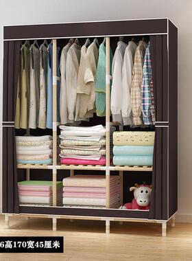 易衣柜布柜子组装实31456木艺布收纳家用衣出租简房用现代简约结