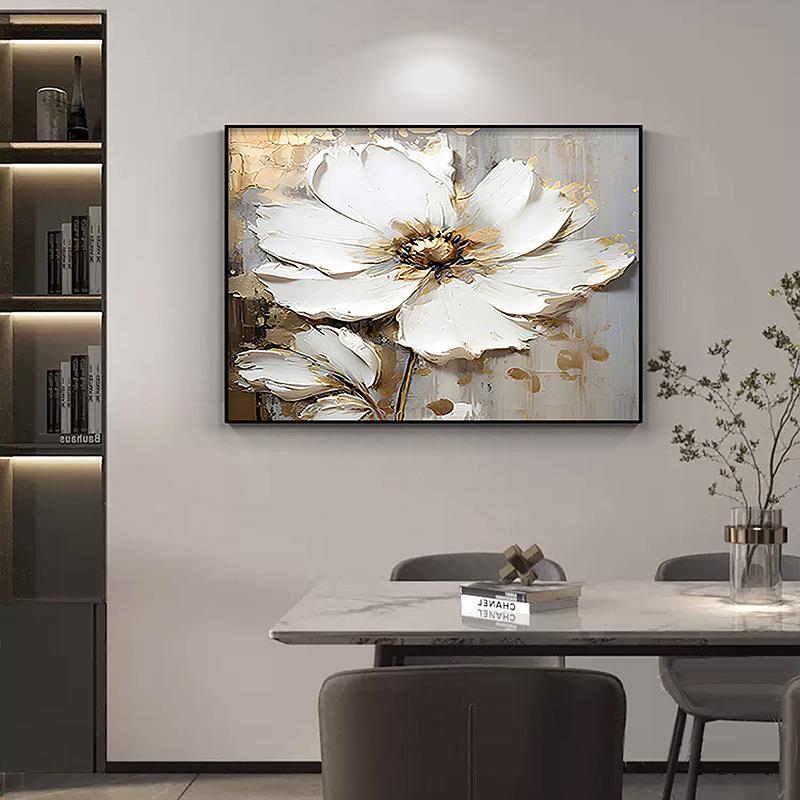 芬油画村厅装饰画现代IZW简餐约客厅挂画抽象肌理玄关壁大简约画