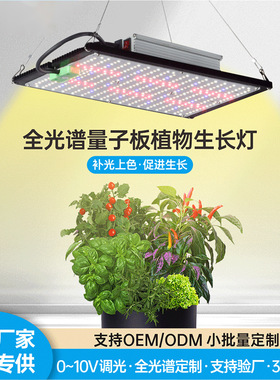 LED植物生长灯补光灯量子板120W240W大棚室内花架种植高光效