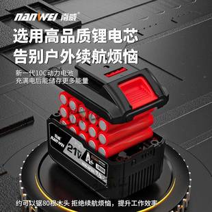 电锯伐木锯家用小锂型手持GSU电锯户外电修枝电链 南链威无刷电式