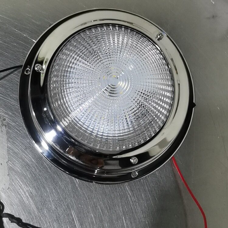 E12024-WR304英寸菊花灯红光白光一体顶灯不锈钢阅读灯游艇房车灯